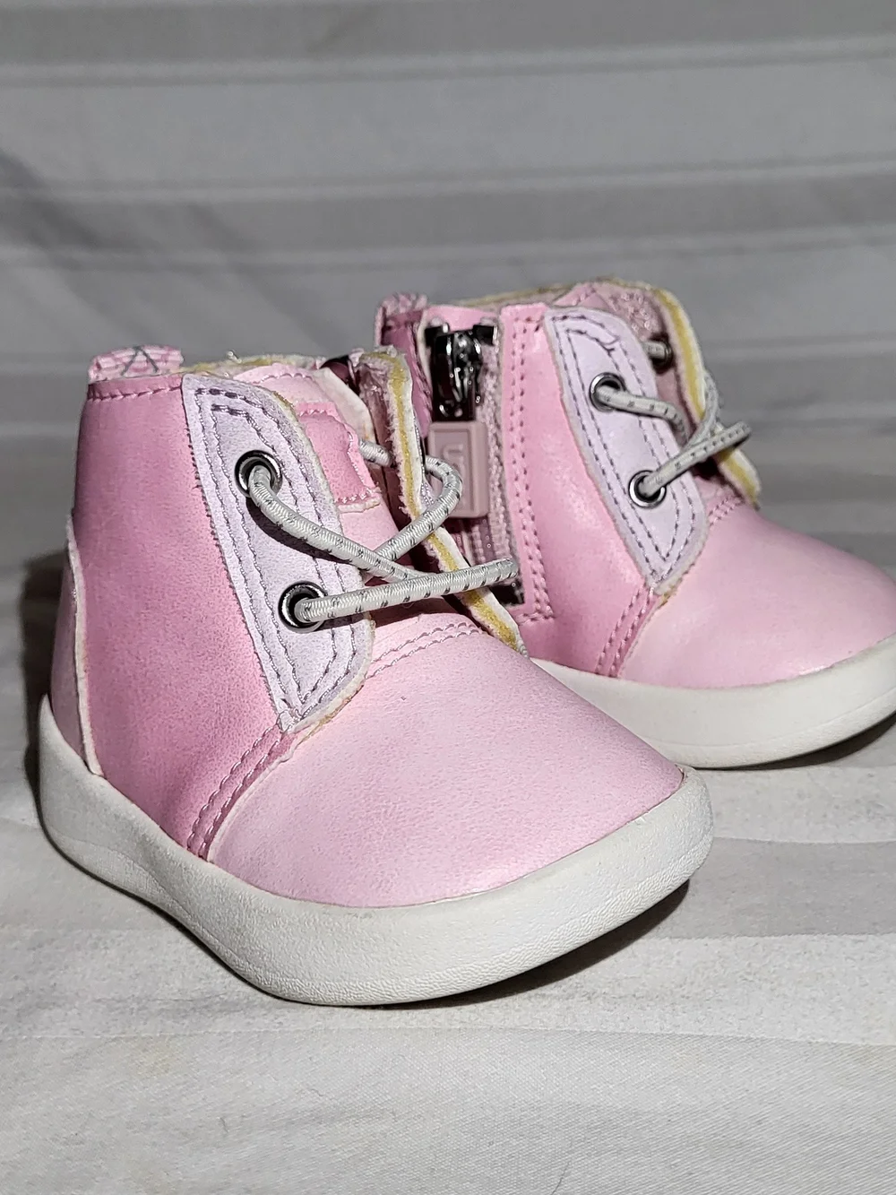 UGG Baby Girl Pink Zipper Sneakers